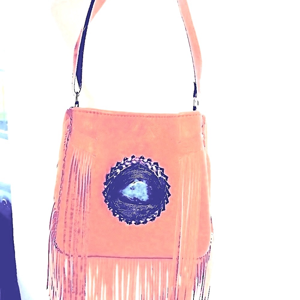 NWOT💠BOHO💠LEATHER/TURQUOISE💠FRINGE💠CROSSBODY/SHOULDER💠BAG💠